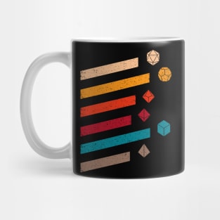 Vintage Polyhedral D20 Dice Minimalist Mug